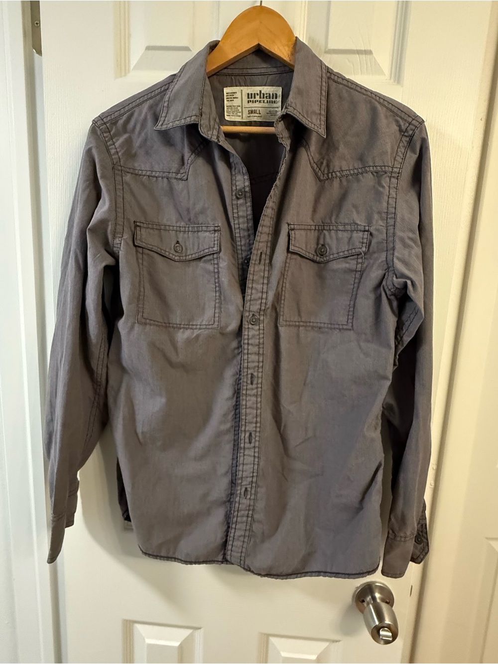 urban pipeline Gray Casual Button-Up Shirt